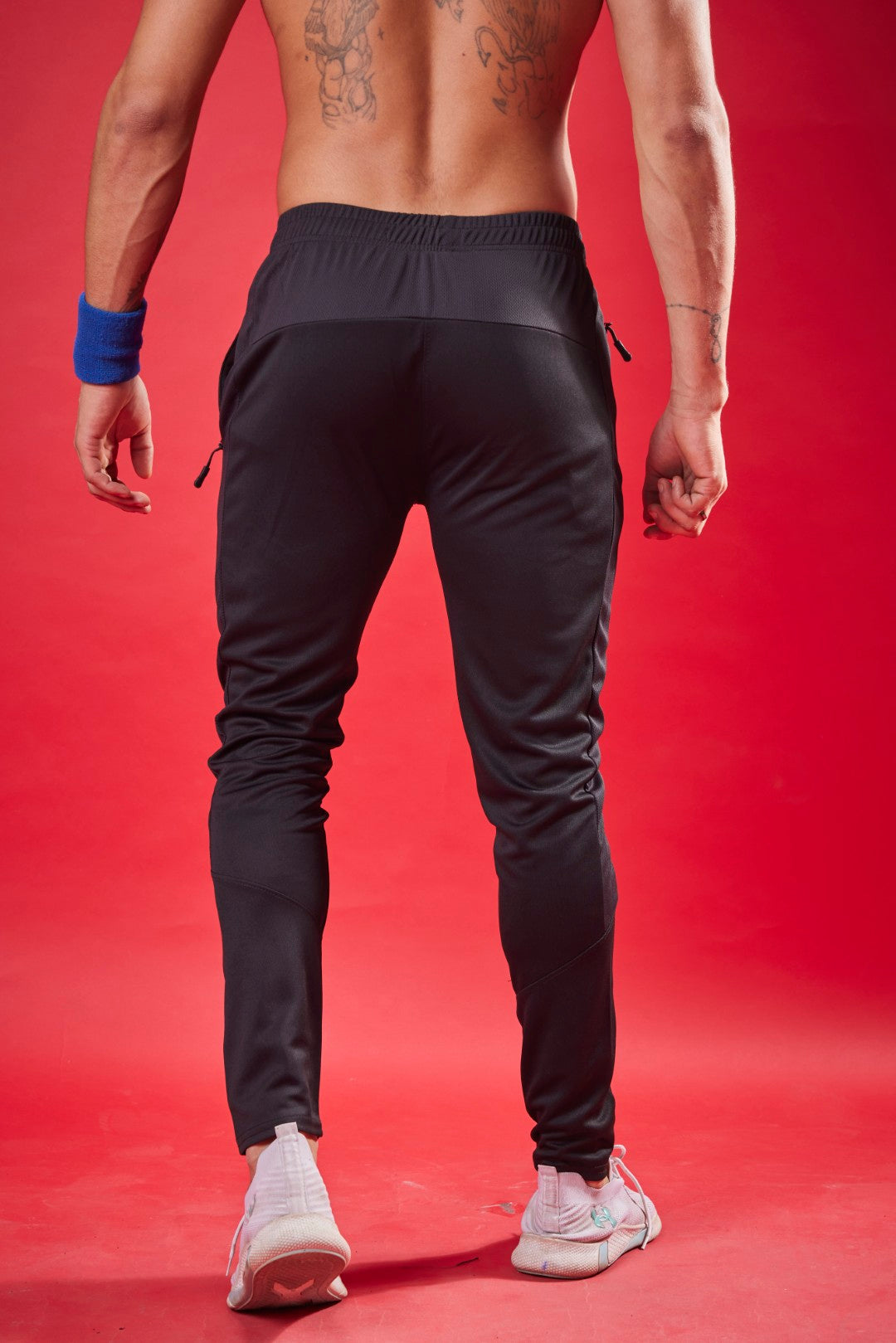 Men Solid Slim Fit Trackpants at Wholesale Price QR 55 | 8 Pcs Box