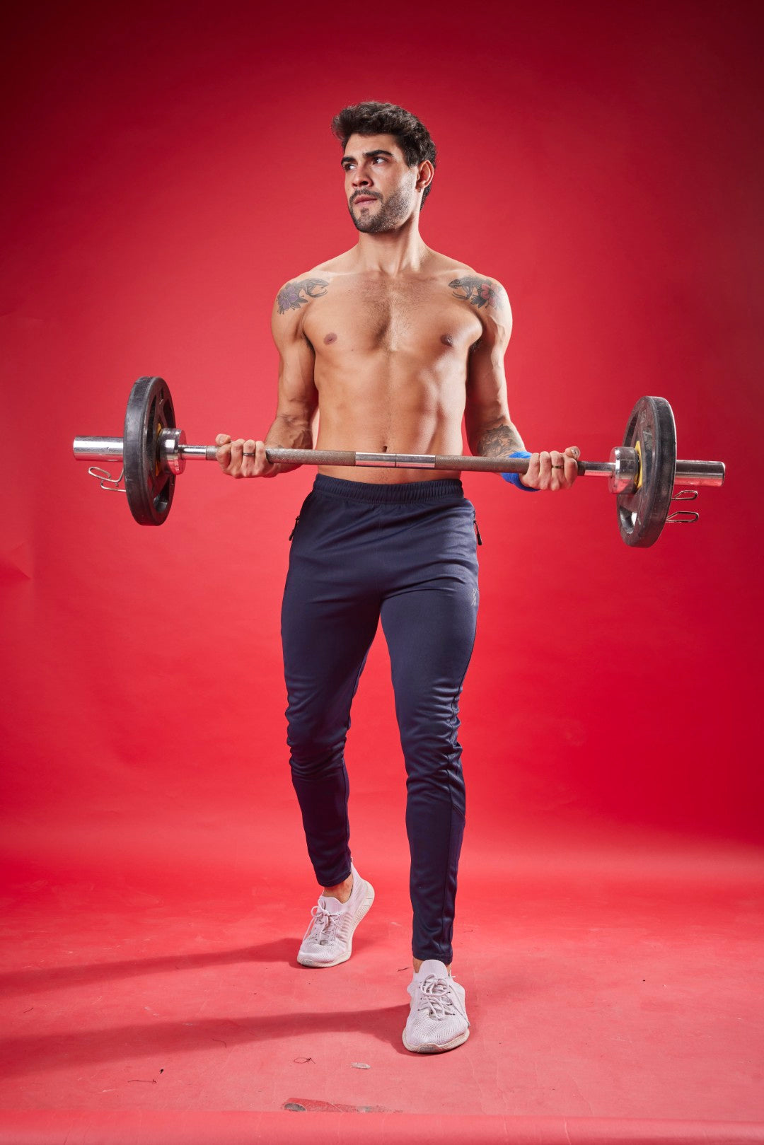 Men Solid Slim Fit Trackpants at Wholesale Price QR 55 | 8 Pcs Box