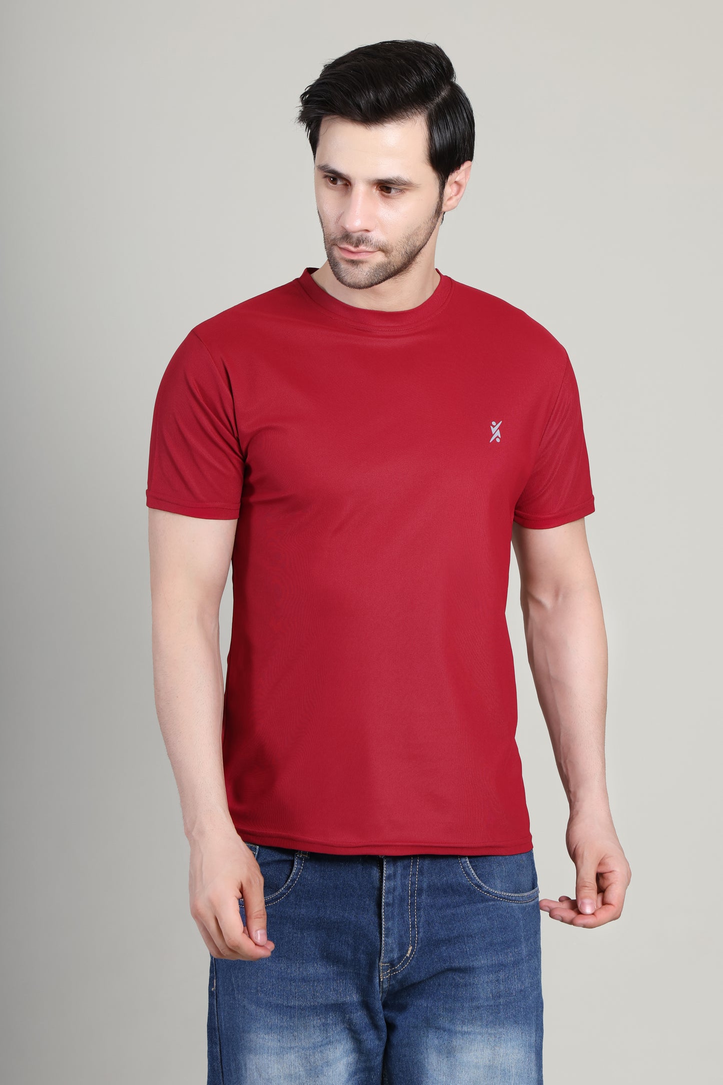 Men Imported Dry Fit Fabric T-shirt On Wholesale Price J135 | 8 pcs Packing