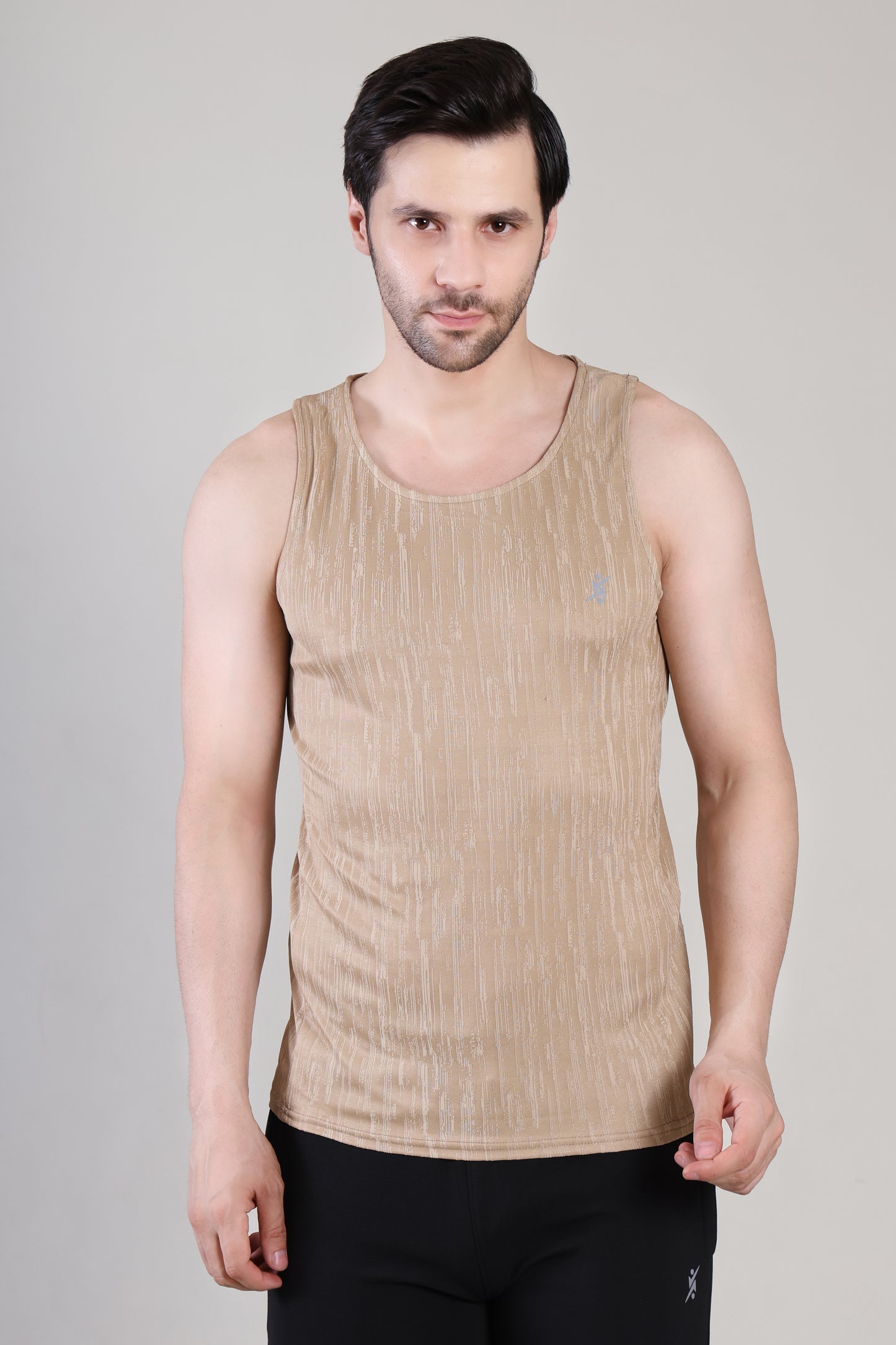 Men Slim Fit Crew Neck Innerwear Vest at Wholesale Price J-128 | 6 Pcs Box