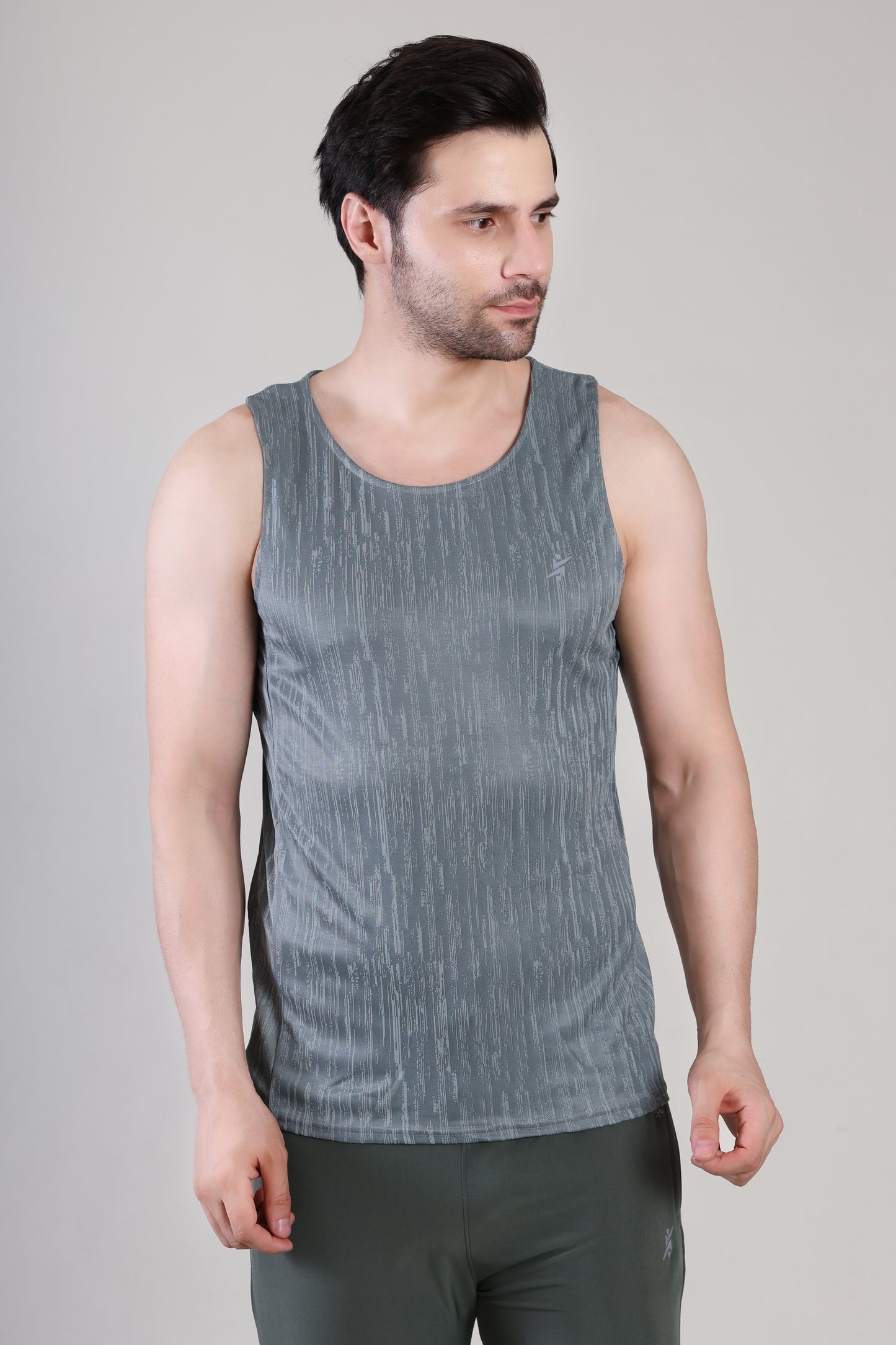 Men Slim Fit Crew Neck Innerwear Vest at Wholesale Price J-128 | 6 Pcs Box