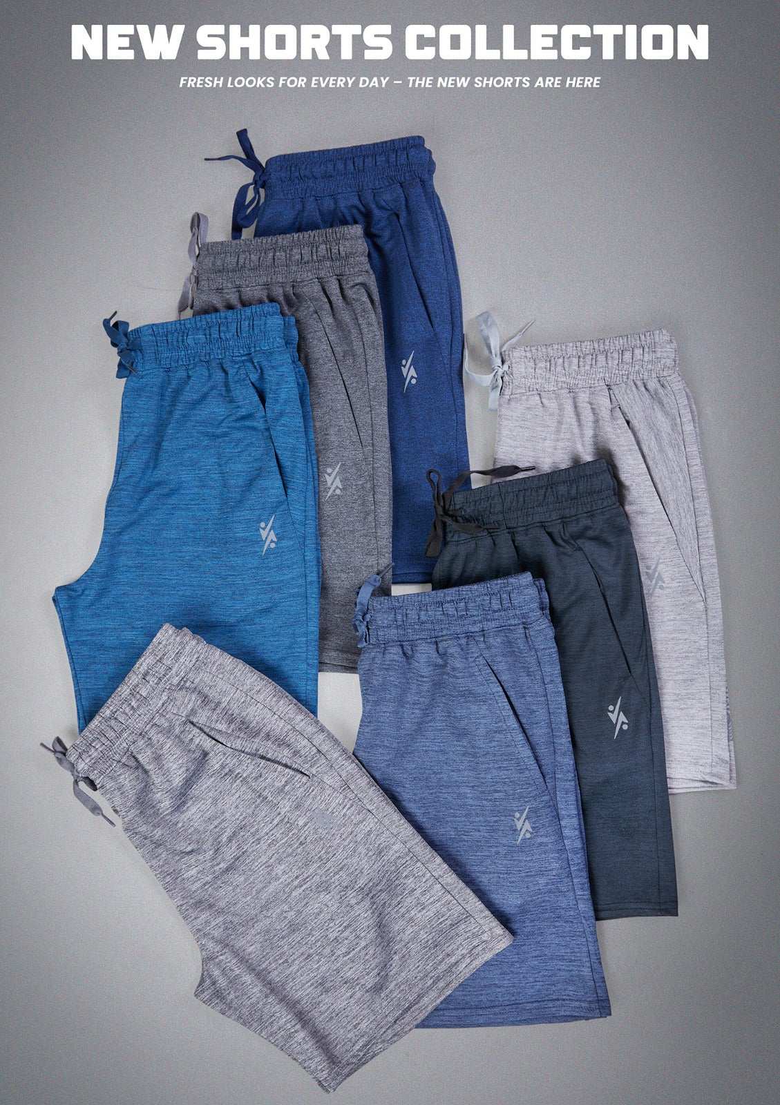 Men Solid Slim Fit Shorts at Wholesale Price QR 36 | 8 Pcs Box