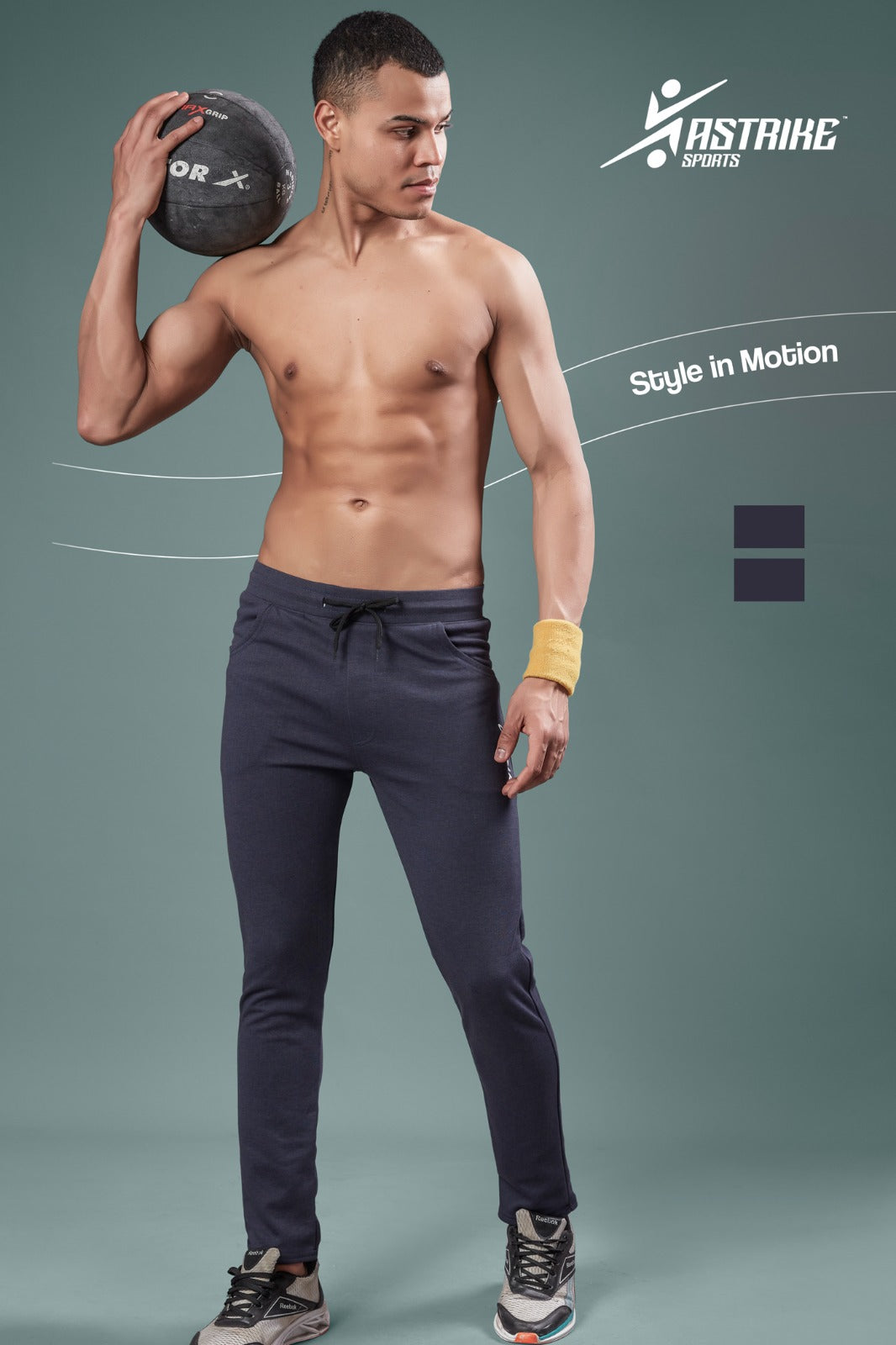 Men Solid Relax Fit Sports Trackpants at Wholesale Price QR 06 | 5 Pcs Box