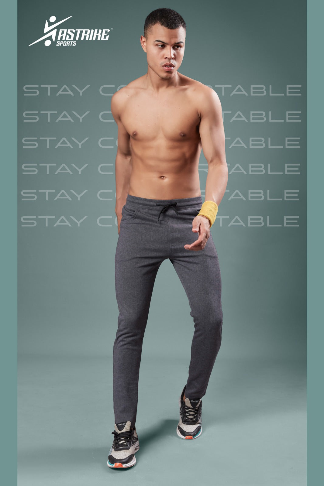 Men Solid Relax Fit Sports Trackpants at Wholesale Price QR 06 | 5 Pcs Box