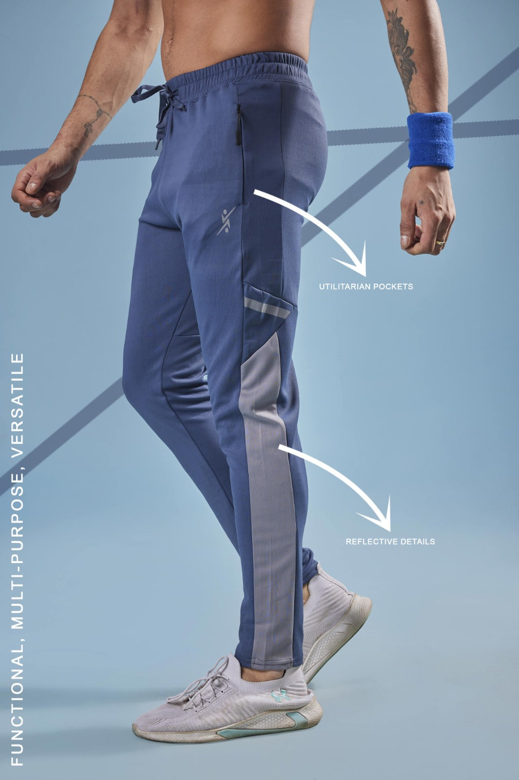 Men Solid Slim Fit Trackpants at Wholesale Price QR 95 | 8 Pcs Box
