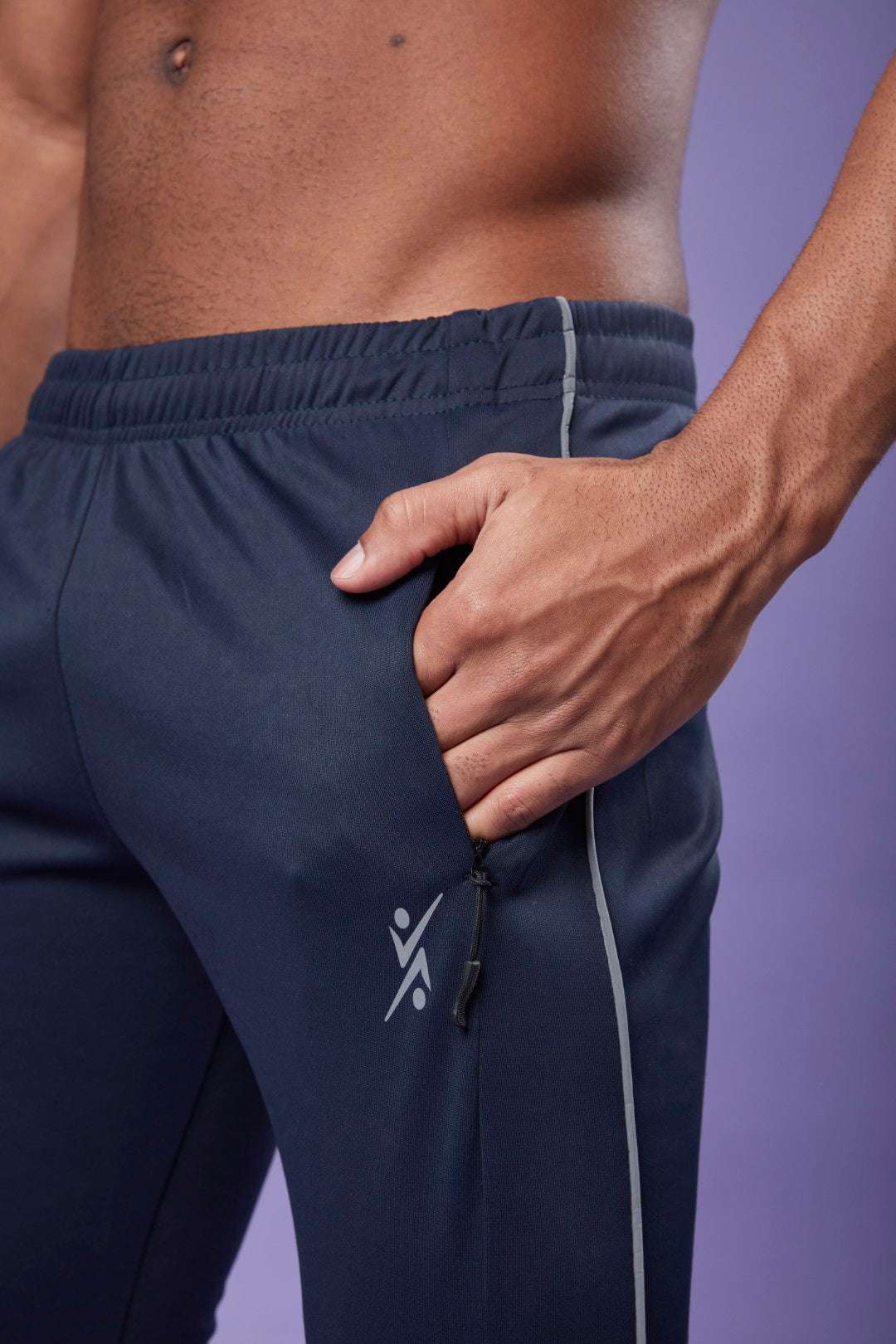 Men Solid Slim Fit Trackpants at Wholesale Price J 634 | 8 Pcs Box