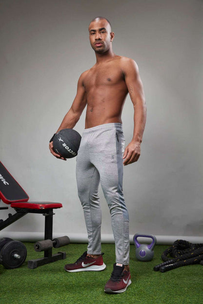 Men Melange Slim Fit Trackpants at Wholesale Price QR 19 | 8 Pcs Box
