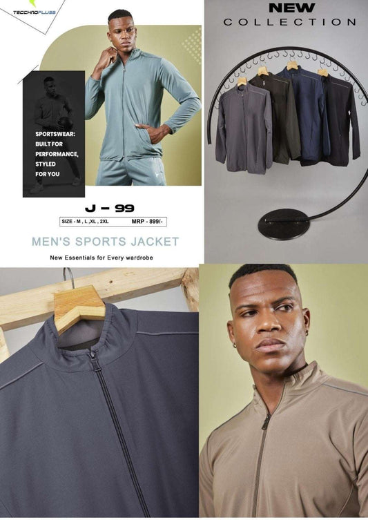 Men Solid Slim Fit Mock Neck Jacket at Wholesale Price J 99 | 8 Pcs Box
