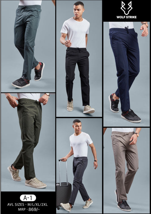 Men Solid Relax Fit Sports Trackpants at Wholesale Price A-1 | 6 Pcs Box