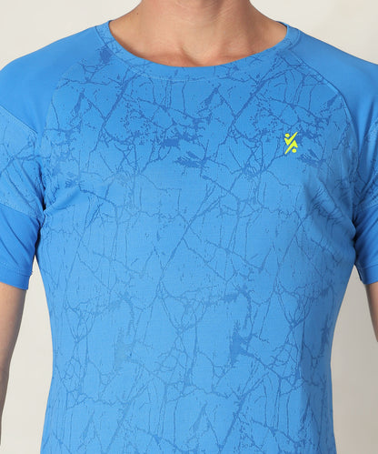 J-153 Men's Crew Neck AOP Slim Fit Half Sleeve T-Shirt | 6 Pcs Packing
