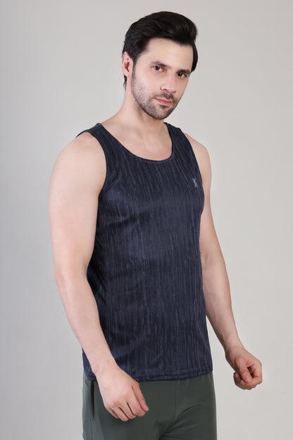 Men Slim Fit Crew Neck Innerwear Vest at Wholesale Price J-128 | 6 Pcs Box