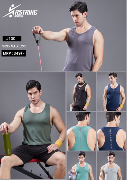 Men Slim Fit Crew Neck Innerwear Vest at Wholesale Price J-130 | 6 Pcs Box