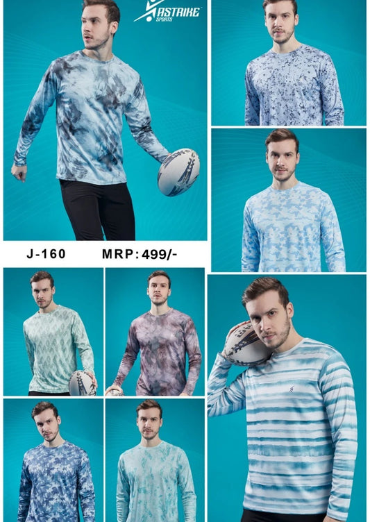 Men Abstract Print Slim Fit Crew Neck T-shirt at Wholesale Price J 160 | 8 Pcs Box