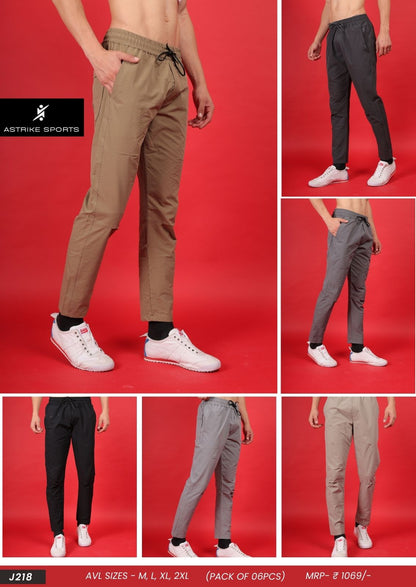 Men Regular Fit Sports Track pant at Wholesale Price J-218 | 6 Pcs Box