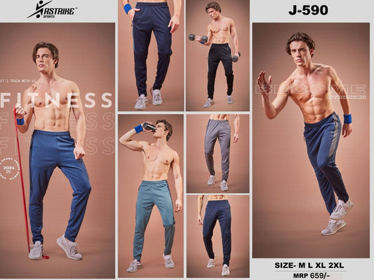 Men Solid Slim Fit Trackpants at Wholesale Price J 590 | 8 Pcs Box