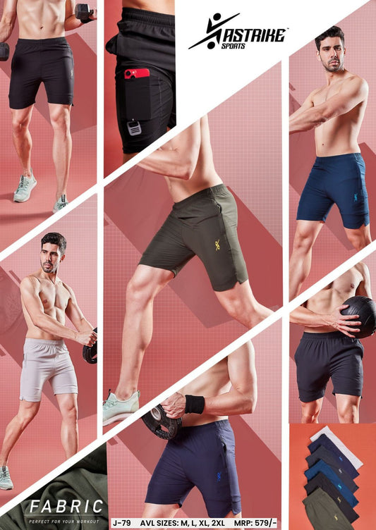 Men Solid Slim Fit Short Tighty Pant at Wholesale Price J 79 | 6 Pcs Box