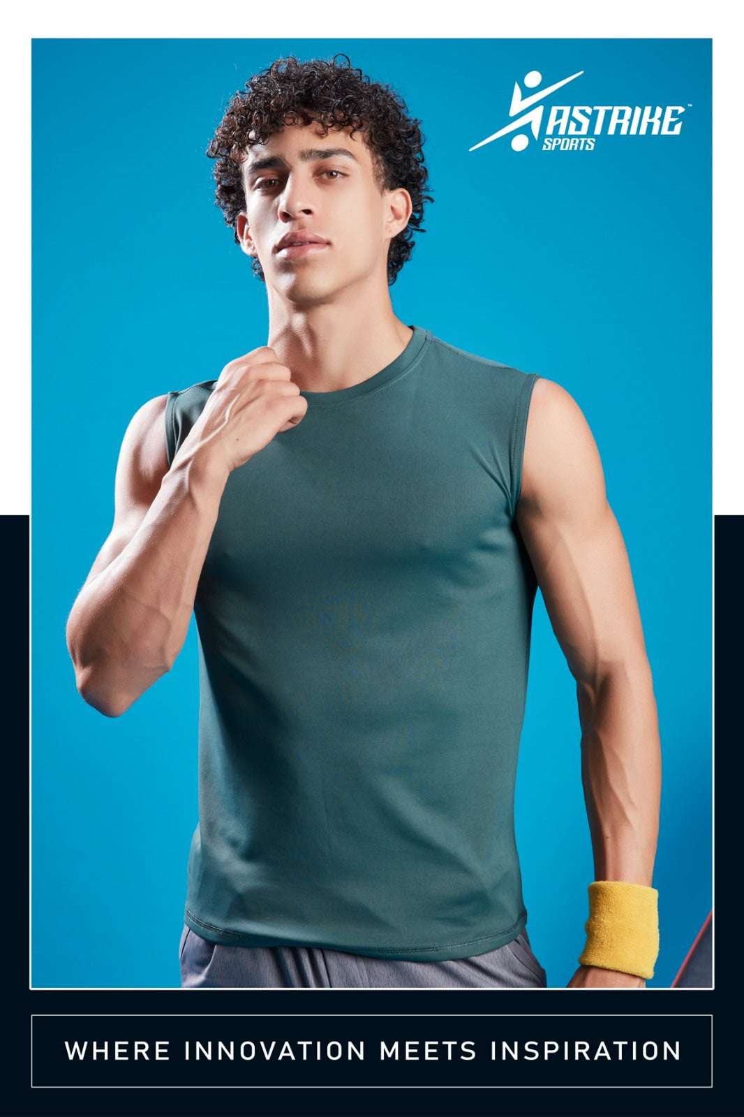 ASTRIKE SPORTS Crew Neck Innerwear Vest at Wholesale Price J 129 | 8 Pcs Box