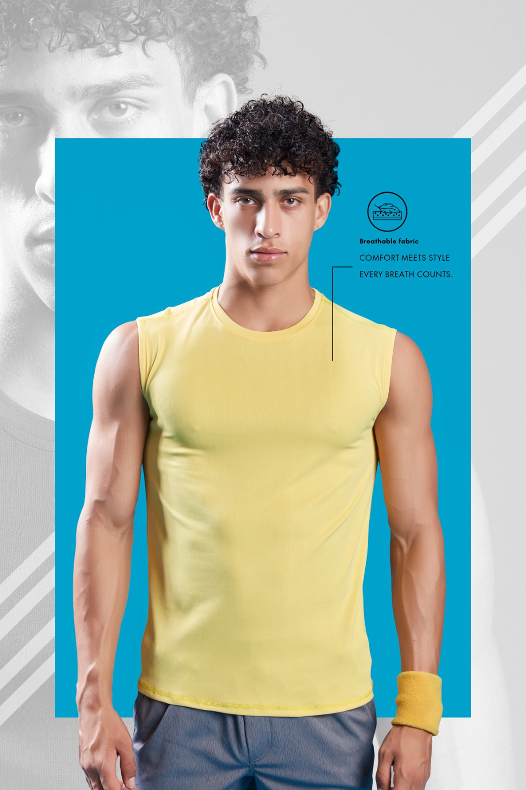 ASTRIKE SPORTS Crew Neck Innerwear Vest at Wholesale Price J 129 | 8 Pcs Box