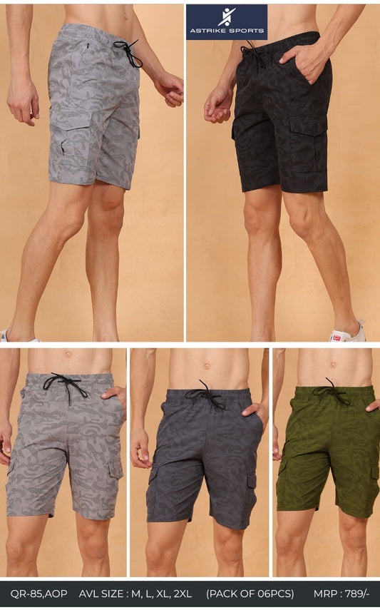 Men Assorted Nylon Crush Shorts J-85 | Mix Size & Color Box
