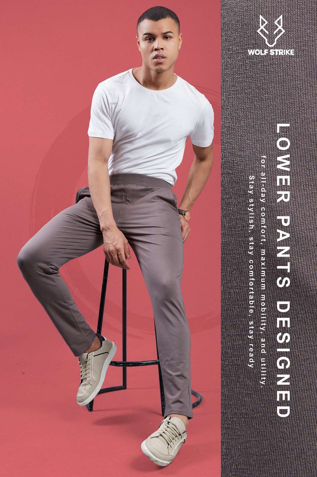 Men Solid Relax Fit Sports Trackpants at Wholesale Price A-2 | 6 Pcs Box