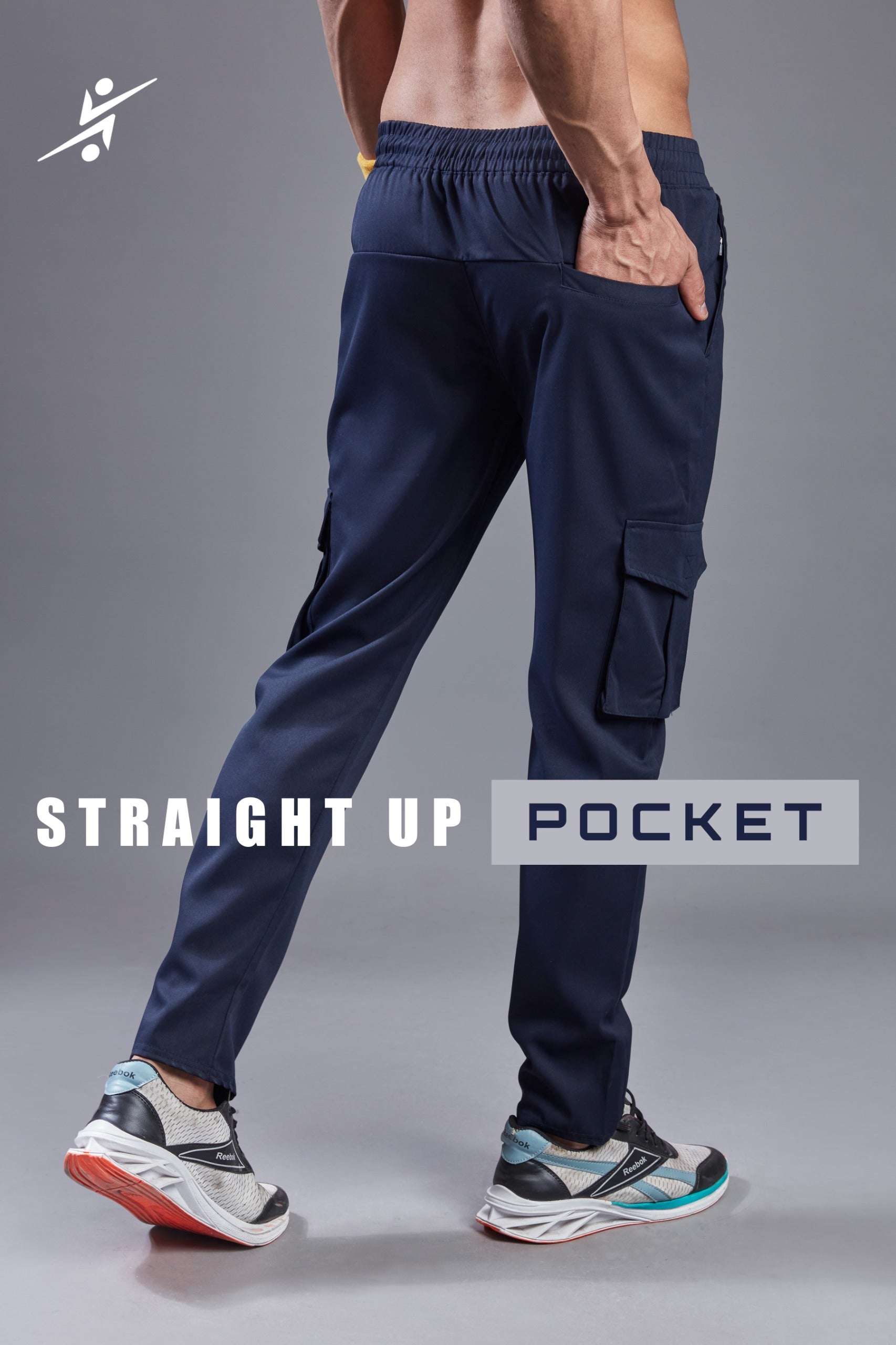 Men Solid Relax Fit Sports Cargo Trackpants at Wholesale Price J-675-(C) | 6 Pcs Box