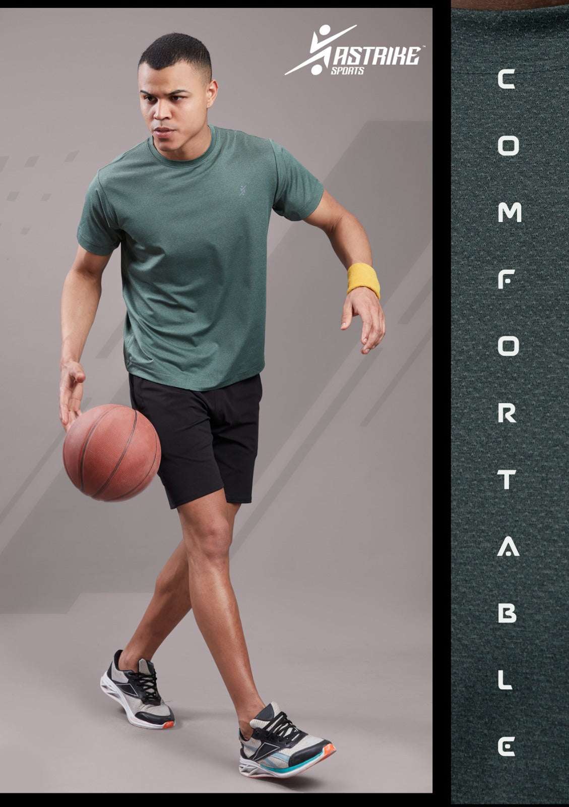Men Abstract Print Slim Fit Crew Neck T-shirt at Wholesale Price J 123 | 6 Pcs Box