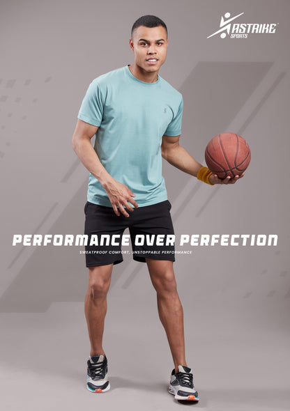 Men Abstract Print Slim Fit Crew Neck T-shirt at Wholesale Price J 123 | 6 Pcs Box