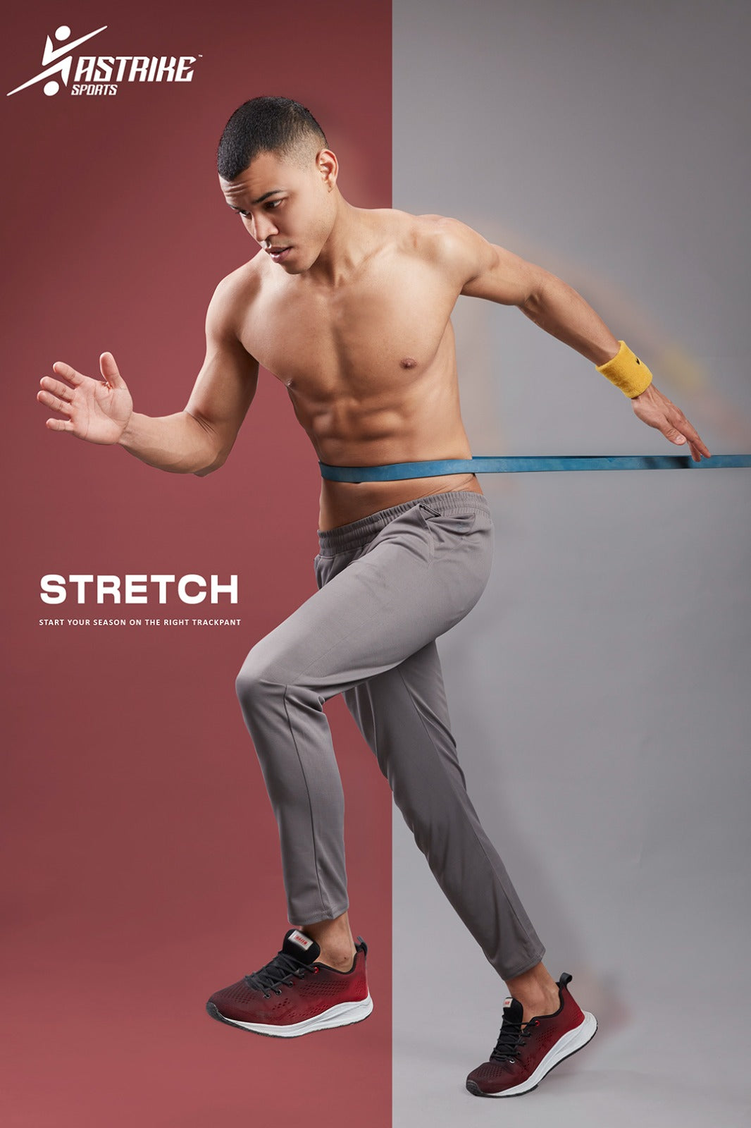 Men Solid Relax Fit Sports Trackpants at Wholesale Price QR89 | 6 Pcs Box