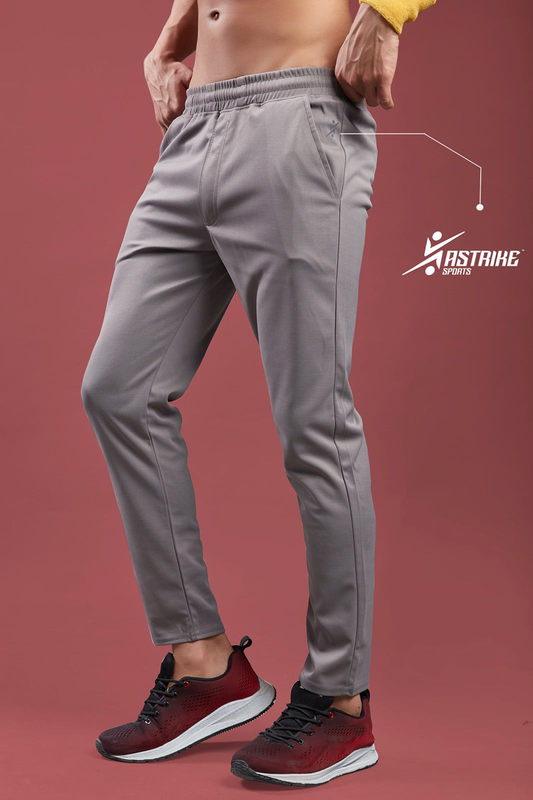 Men Solid Relax Fit Sports Trackpants at Wholesale Price QR89 | 6 Pcs Box