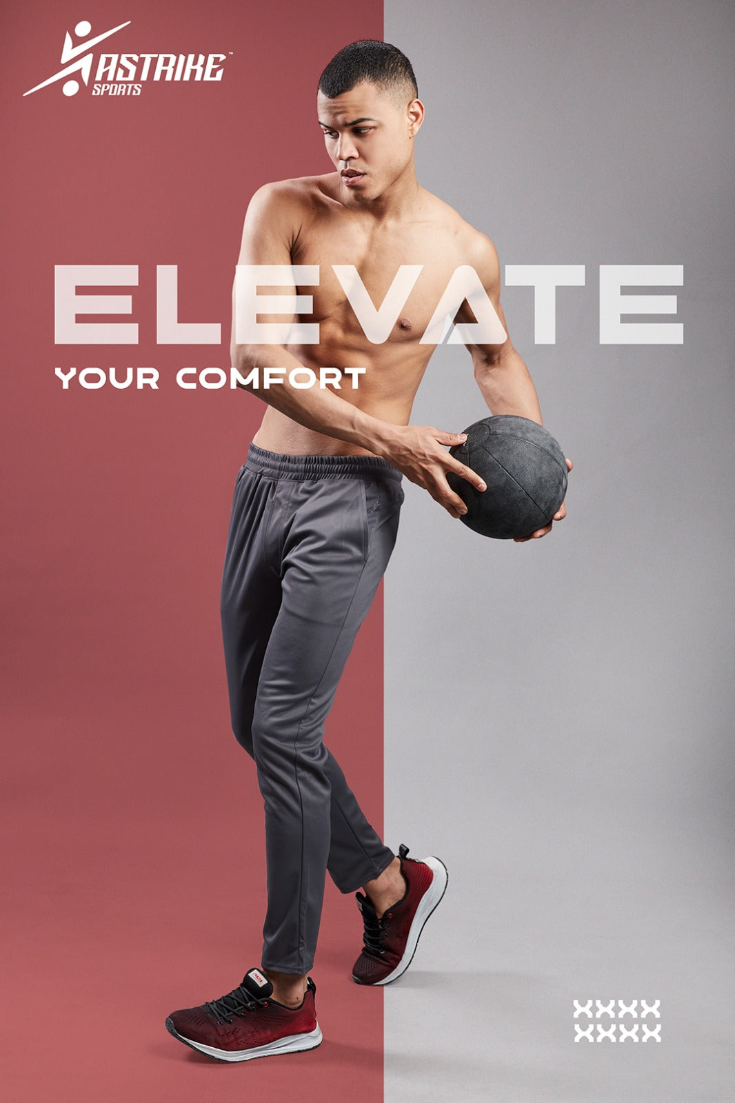 Men Solid Relax Fit Sports Trackpants at Wholesale Price QR89 | 6 Pcs Box
