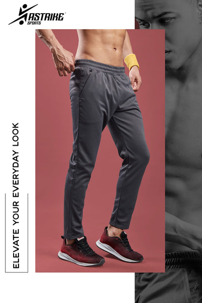 Men Solid Relax Fit Sports Trackpants at Wholesale Price QR89 | 6 Pcs Box