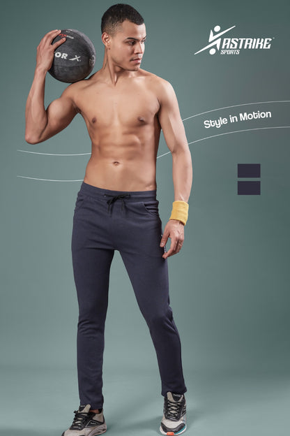 Men Solid Relax Fit Sports Trackpants at Wholesale Price QR 06 | 5 Pcs Box