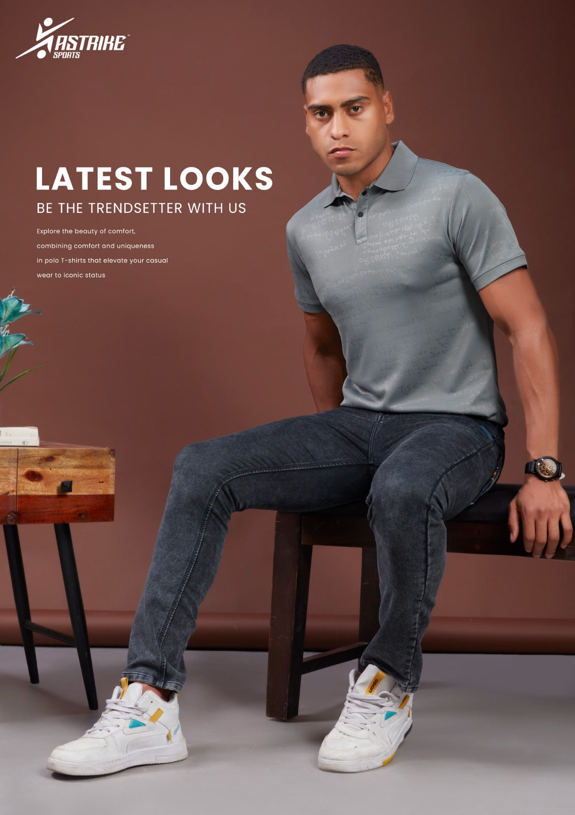 ASTRIKE SPORTS POLO T-shirt at Wholesale Price QR 45 | 6 Pcs Packing