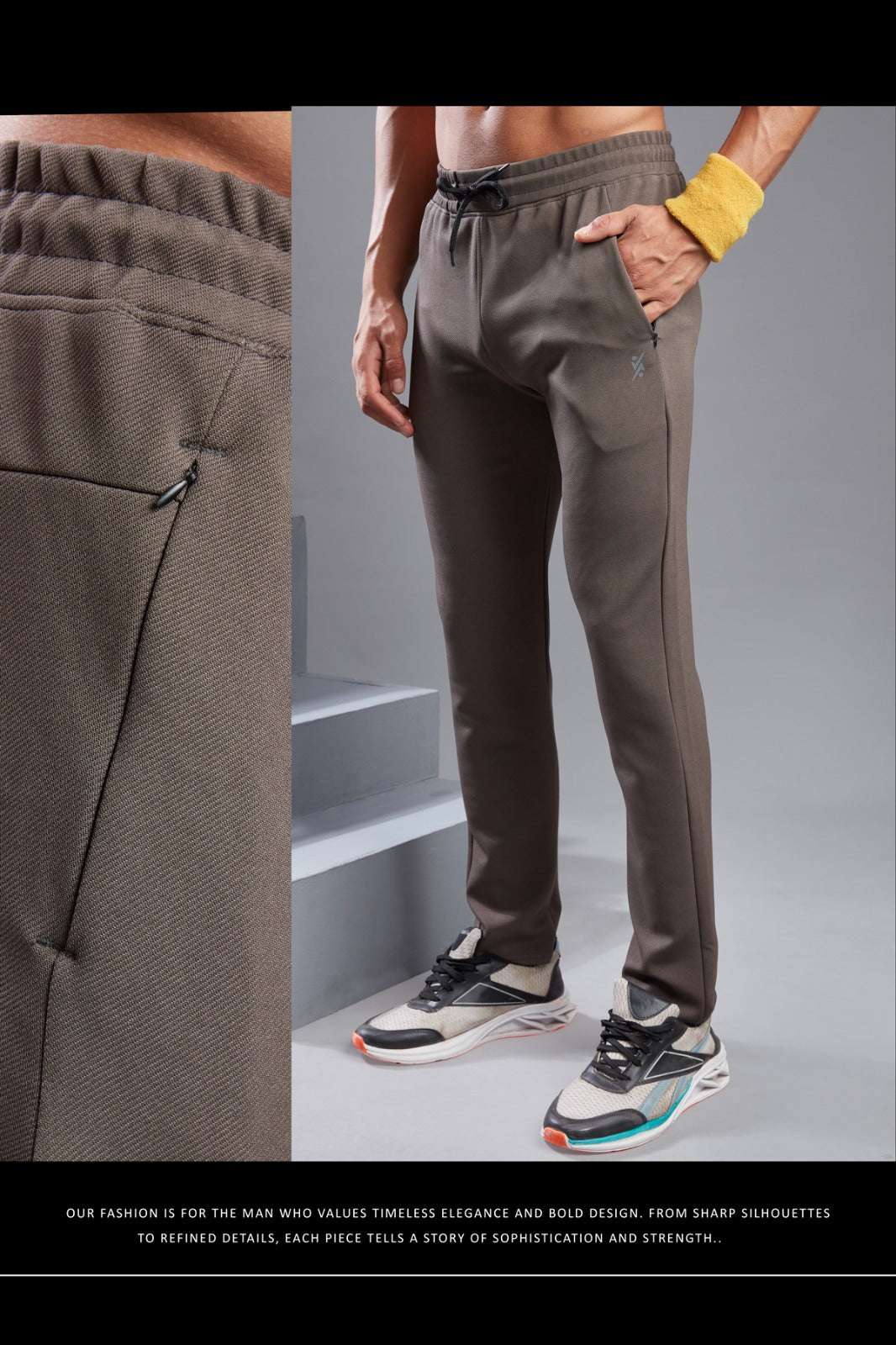 Men Solid Slim Fit Sports TrackPant at Wholesale Price J 60 | 6 Pcs Packing