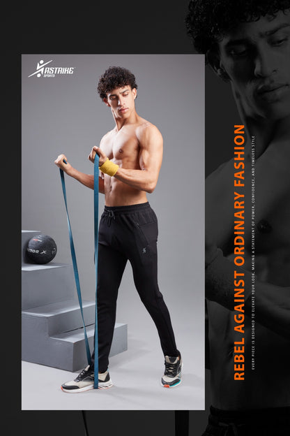 Men Solid Slim Fit Sports TrackPant at Wholesale Price J 60 | 6 Pcs Packing