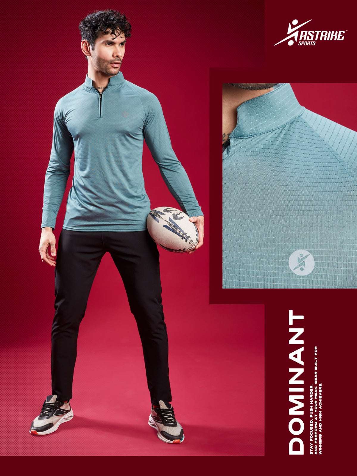 ASTRIKE SPORTS Chinese Collar T-shirt at Wholesale Price J 133 | 6 Pcs Packing