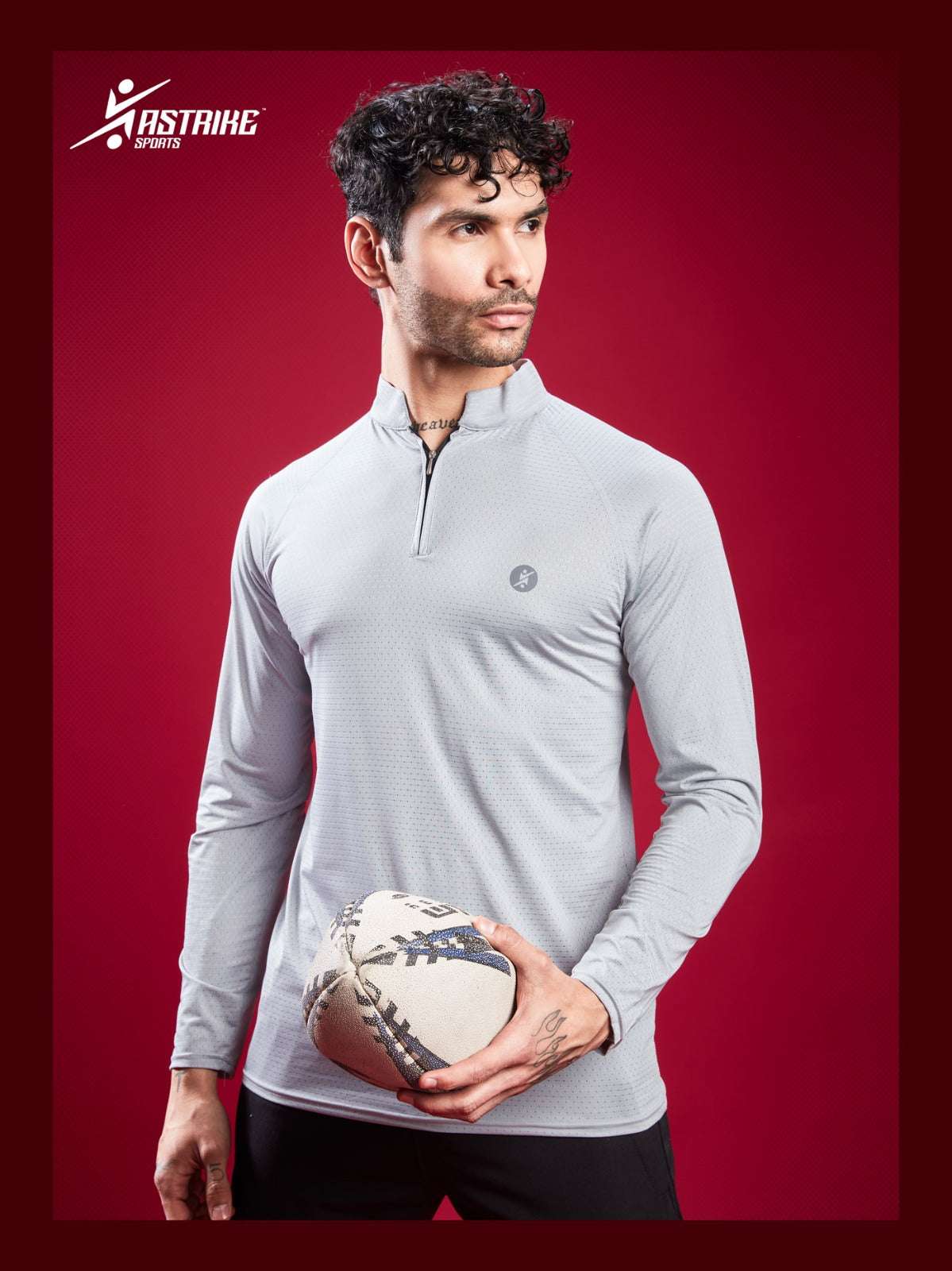 ASTRIKE SPORTS Chinese Collar T-shirt at Wholesale Price J 133 | 6 Pcs Packing