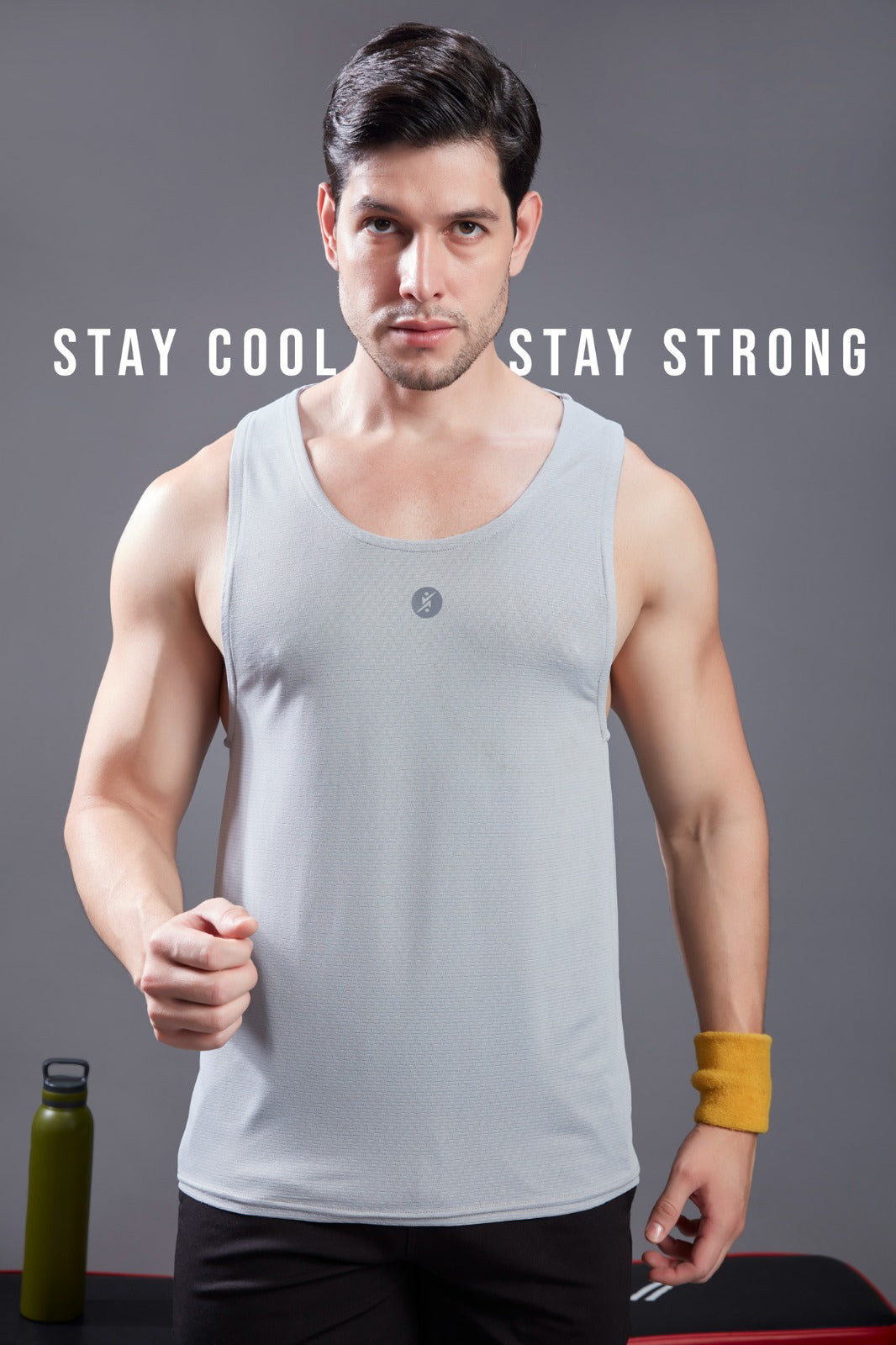 Men Slim Fit Crew Neck Innerwear Vest at Wholesale Price J-130 | 6 Pcs Box