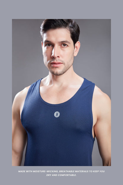 Men Slim Fit Crew Neck Innerwear Vest at Wholesale Price J-130 | 6 Pcs Box