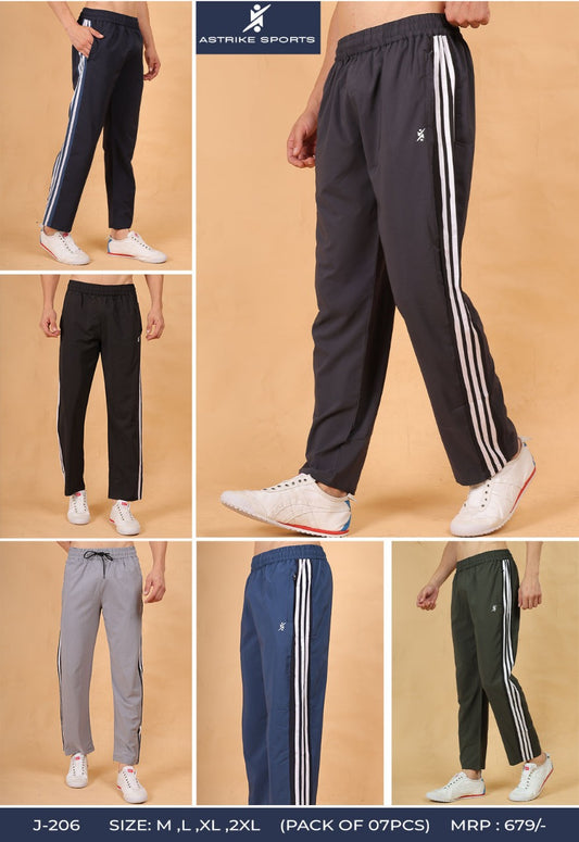 Men Regular Fit Sports Track pant at Wholesale Price J-206 Terry | 6 Pcs Box