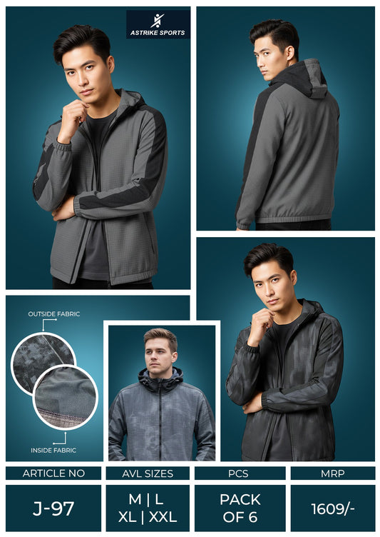 Astrike Sportswear Winter Jacket Full Sleevs at Wholesale Price J-97 | 4 Pcs Box