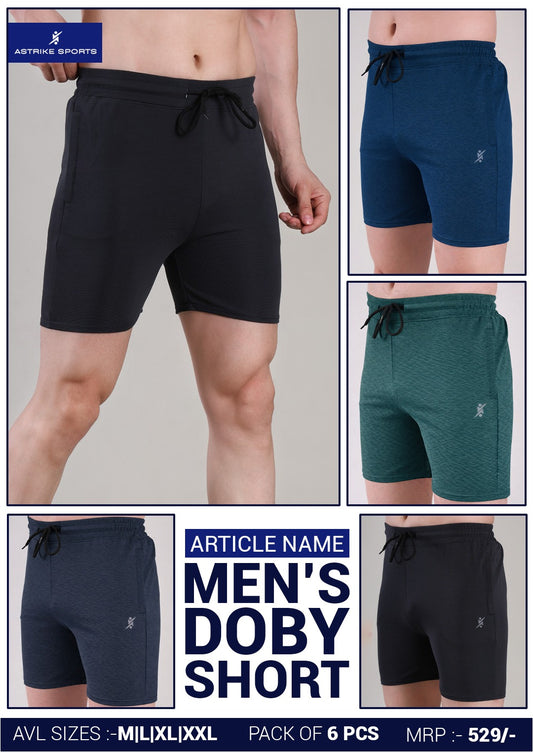 Men's Regular Fit Doby Shorts at Wholesale Price | 6 pcs packing