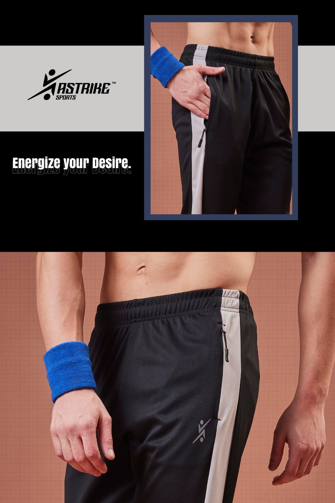 Men Solid Slim Fit Trackpants at Wholesale Price J 590 | 8 Pcs Box