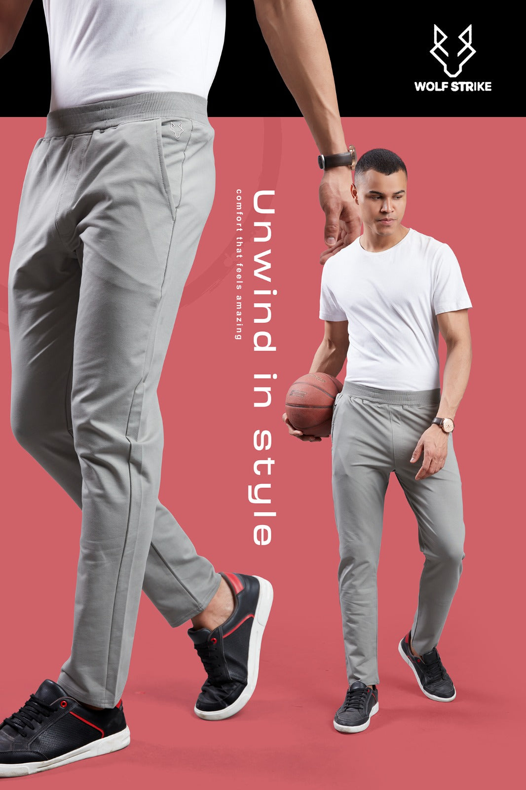 Men Solid Relax Fit Sports Trackpants at Wholesale Price A-2 | 6 Pcs Box