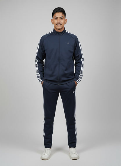 Men Solid Slim Fit Mock Winter Tracksuits at Wholesale Price TS-04 | 6 Pcs Box