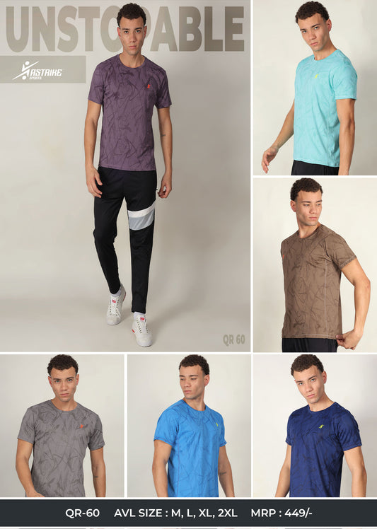 ASTRIKE SPORTS Crew Neck T-shirt at Wholesale Price QR 60 | 6 Pcs Packing